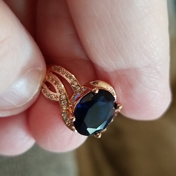 Solid 925 SS 5.0 ctw Blue Sapphire and Diamonique - Picture 12 of 12